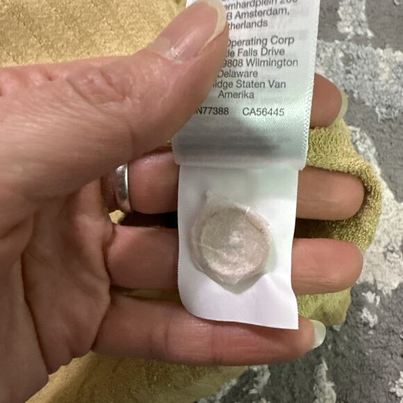 Madewell Mix-Button Ribbed Polo Sleeveless Button Up Knit Top Yellow Tan XS NWT - Picture 8 of 9